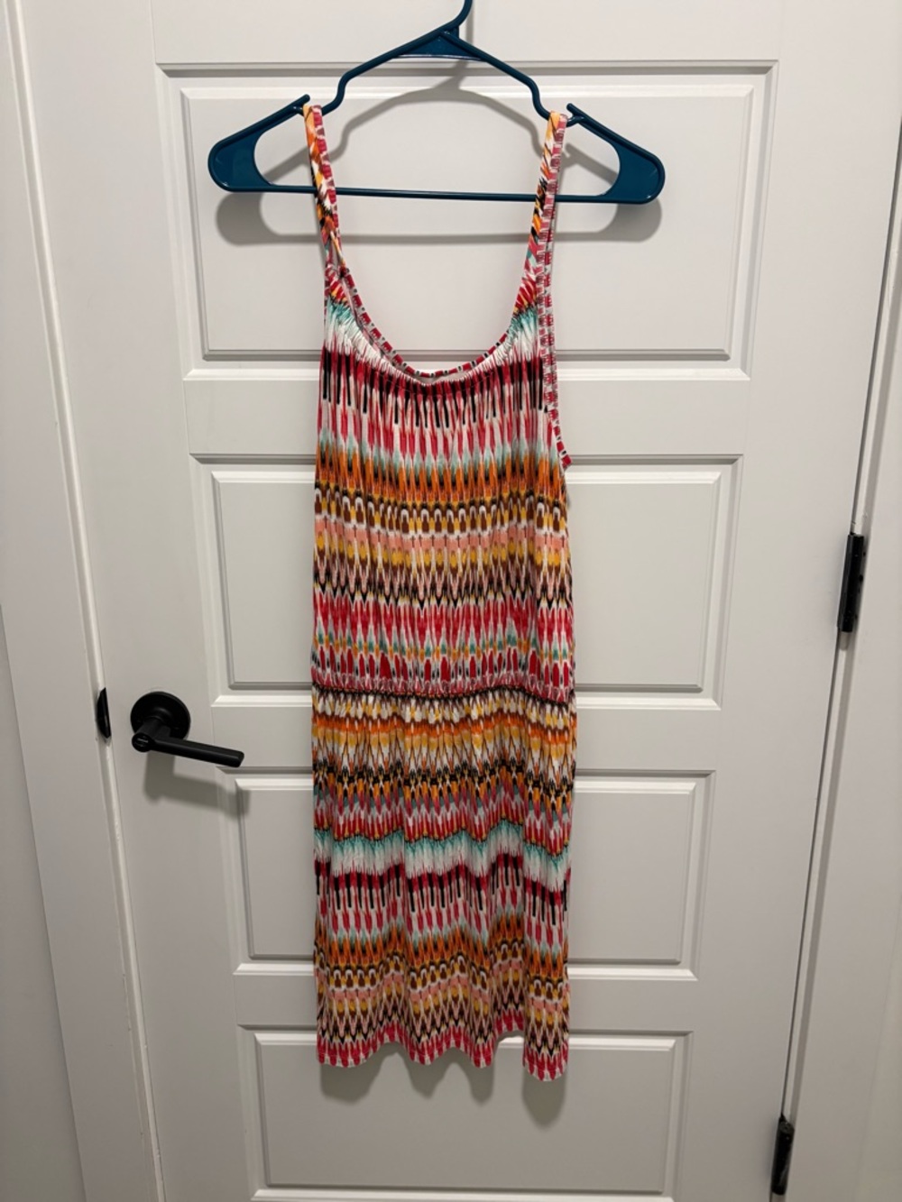LOFT Multicolor Chevron Maxi Dress in Red, Yellow, Teal, Pink